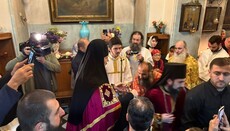 ამ წუთებში პატრიარქი შიო III წმინდა იოანე ღვთისმეტყველის ტაძარში მიბრძანდა
